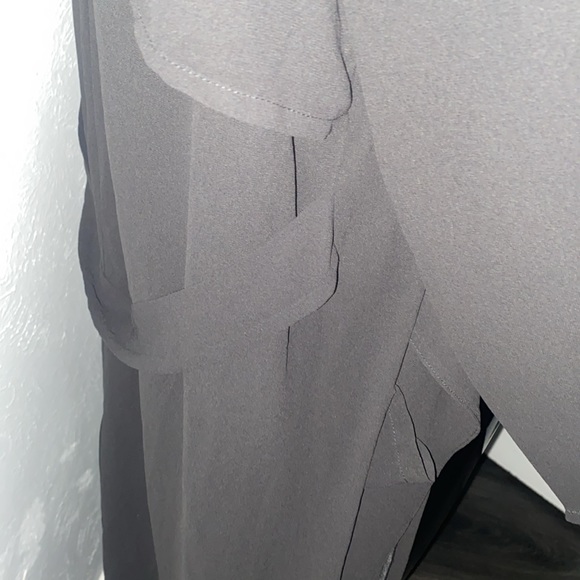 Naked Wardrobe Black Sheer Duster Trench Maxi Jacket in Small NWT - Picture 4 of 12